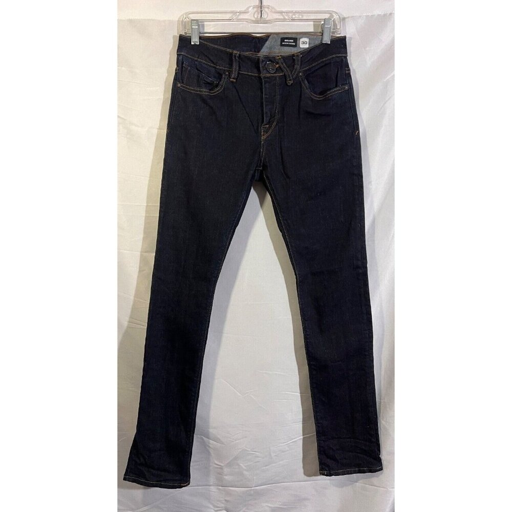 Volcom Jeans Men's 30 Blue Solver Modern Denim Tapered Skater   C17